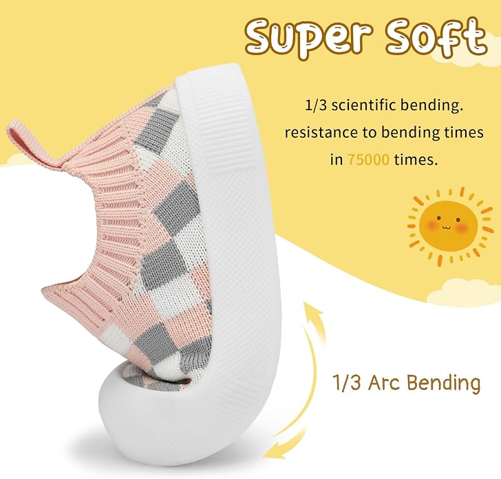 BACSAC Baby Toddler Unisex Infant Shoes Boys Girls Beige Mesh Breathable - Image 2