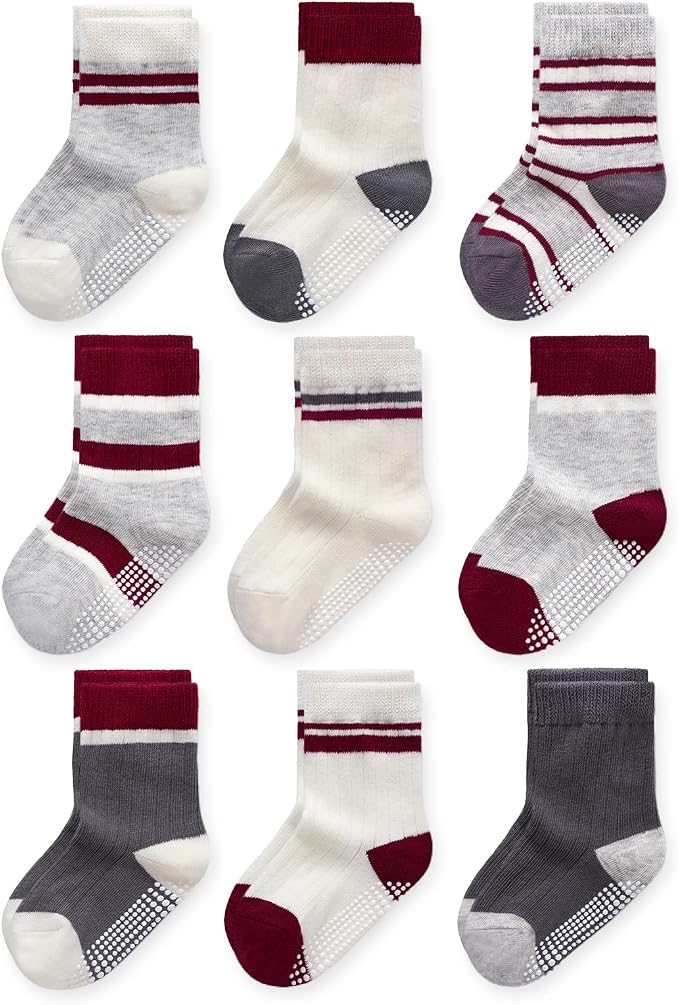 Baby Toddler Essentials Non-Slip Crew Socks by Bearbay