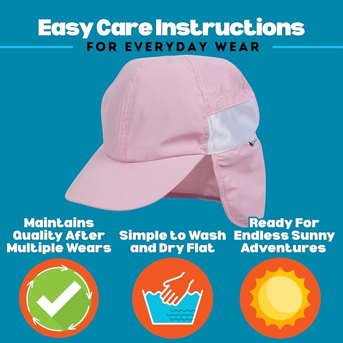 SwimZip Sun Hat with Neck Flap | UPF 50+ Protection - Image 4
