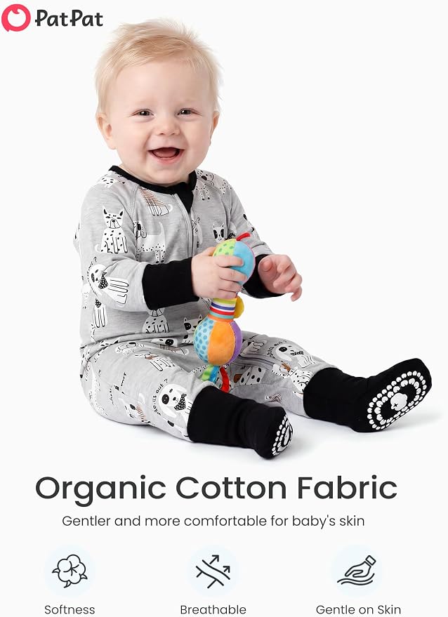 PATPAT Organic Cotton Baby Footie Pajamas - Image 3