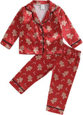 Kids Baby Girl Boy Satin Pajamas Set Button Down Sleep Shirt Top+Long Pants by SAYOO-Alljustforkids