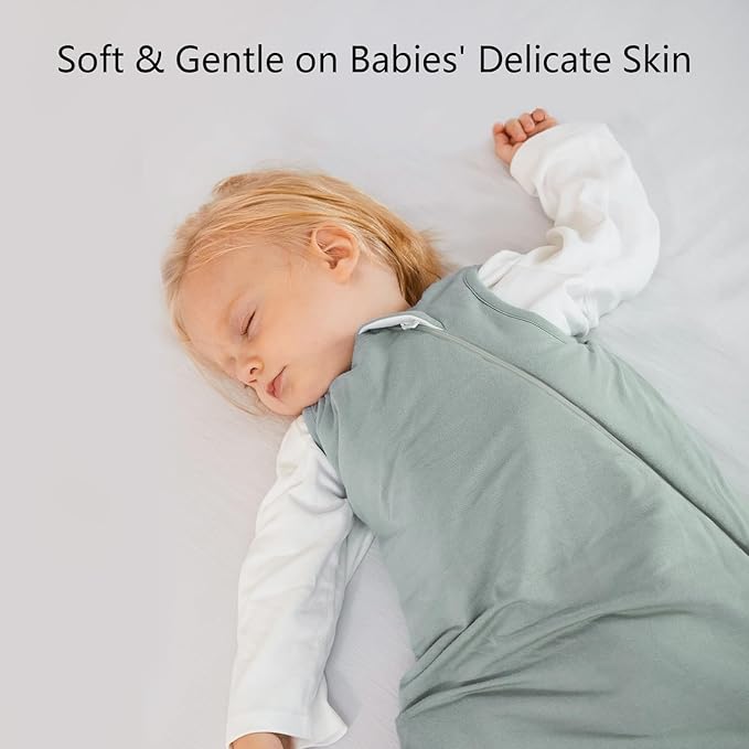 BubblePanda Rayon Made from Bamboo Sleep Sack 2t-3t 0.5 Tog Soft Lightweight Toddler Sleep Sack 24-36 Months for Babies 2-Way Zipper Wearable Blanket Baby 3t