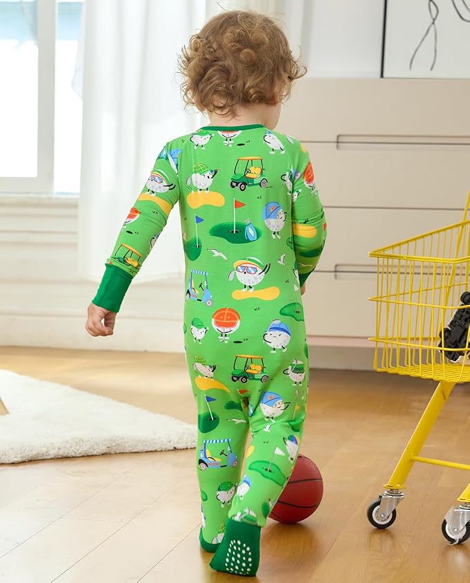 babee Reshinee Bamboo Viscose Baby Footie Pajama, Zipper Sleeper Boys Girls - Image 7