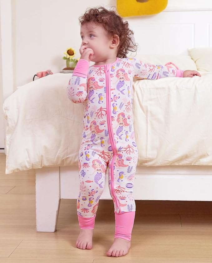 babee Reshinee Viscose derived from bamboo Baby Pajamas Convertible Footie - Image 3