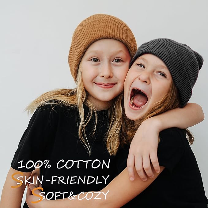 vidsel 100% Cotton Toddler Beanie Hats - Image 3
