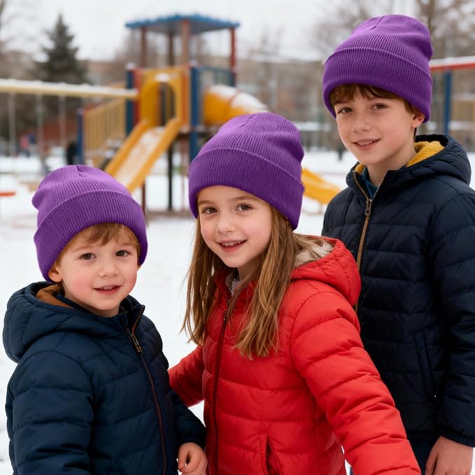 ZOORON Toddler Beanie Baby Kids Beanies Warm Winter Hat Knit Skull Cap - Image 4