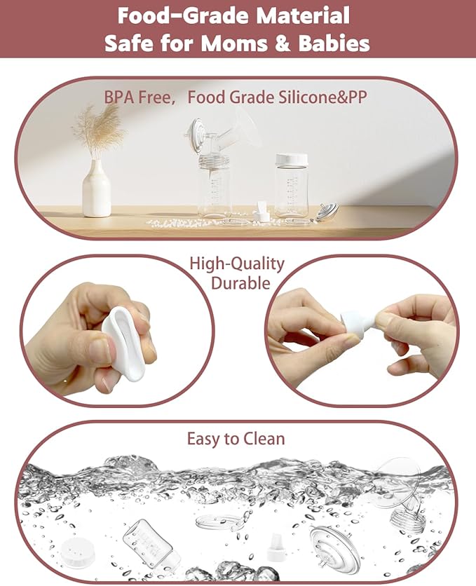 4packs 27mm Full Breast Replacement Pump Parts for Spectra S1 S2 9 Plus Synergy Gold Include 13mm Flange,Valve,Backflow Protector,Tube,Bottle,Caps, Fit for Motif Luna Cimilre Ameda MYA Pump
