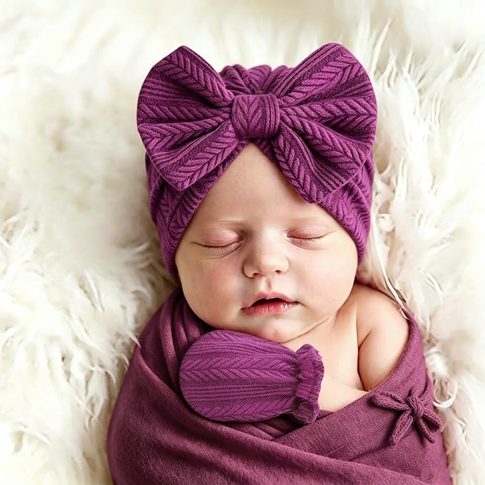 BQUBO Newborn Infant Toddler Mittens No Scratch Cotton Elastic Wrist Gloves - Image 2