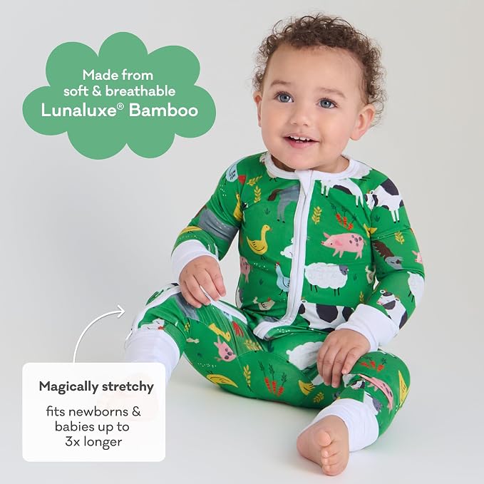 Little Sleepies Pajamas for Baby Boys & Girls, Viscose from Bamboo Baby Pajamas - Image 3
