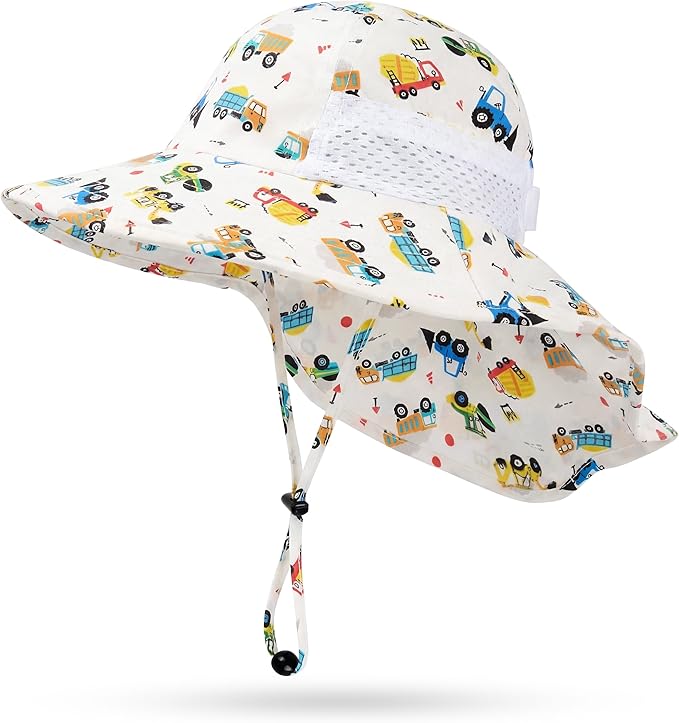 Toddler Baby Sun Hat Kids Summer Beach Essentials Adjustable Beach Hats by HONGTEYA