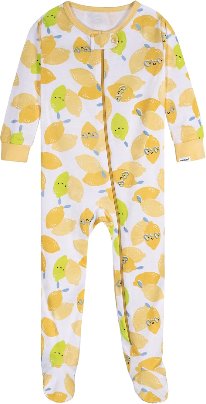 Onesies Brand Baby Girls 4-Pack Footed Pajamas - Image 2
