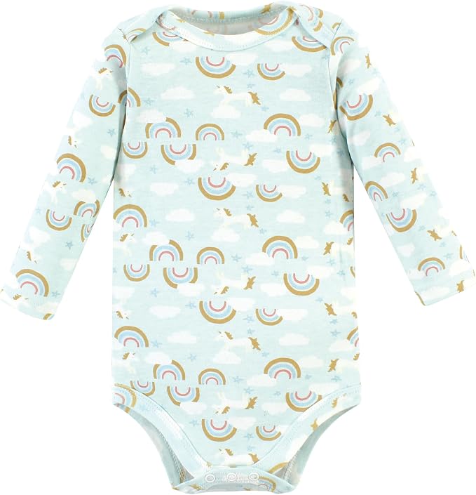 Hudson Baby Baby Girls' Cotton Long-sleeve Bodysuits 3-pack - Image 4