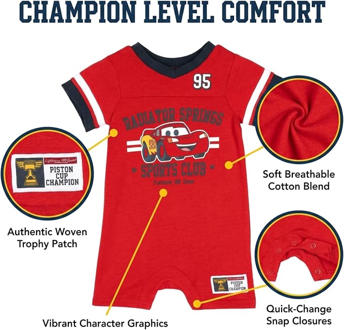 Disney Short Sleeve Athletic Romper Newborn to Toddler Sizes - Image 2