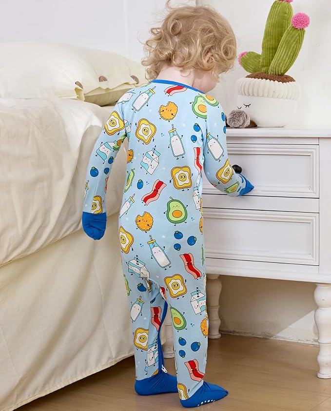 babee Reshinee Bamboo Viscose Baby Footie Pajama, Zipper Sleeper Boys Girls | - Image 9