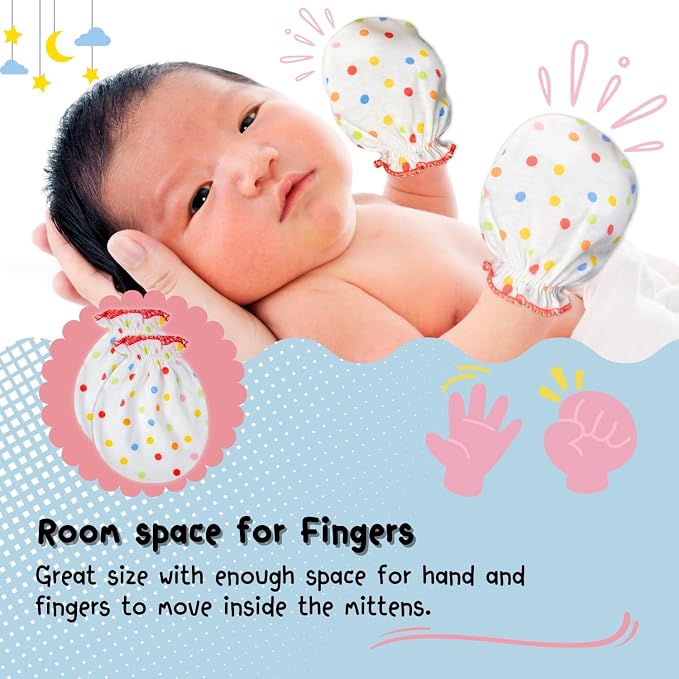 Baby Mittens No Scratch, Newborn Gloves 0-6M, Registry Essential - Image 4