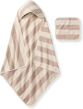 Burt's Bees Baby Hooded Woven Terry Towels Organic Cotton, Unisex Bath Essentials, Soft Nursery Towel for Infants, Toddlers, Kids