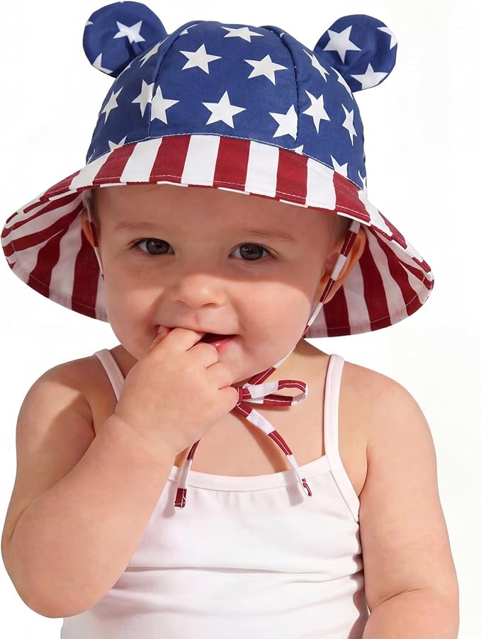 Zando Wide Brim Baby Sun Bucket Hat 0-4T UPF 50+ by ZANDO
