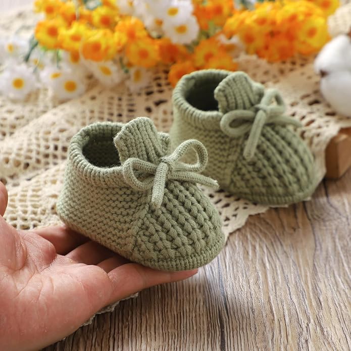 Baby Booties Newborn Baby First Shoes | Cozy Warm Knit Soft Booties - Image 7