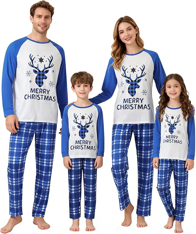 Awoscut Family Christmas Pajamas Matching Pajamas for Family, Xmas PJs Sets Holiday Sleepwear