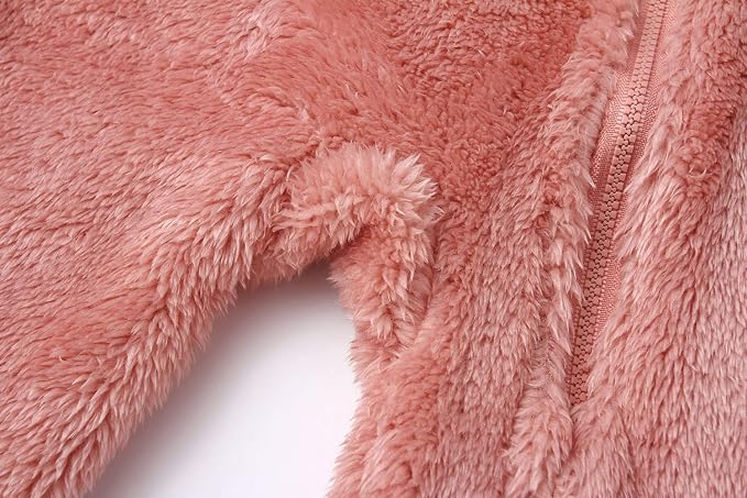 Baby Hooded Fleece Romper Long Sleeve Onesie Outwear Outfits 0-12M | Fall - Image 6
