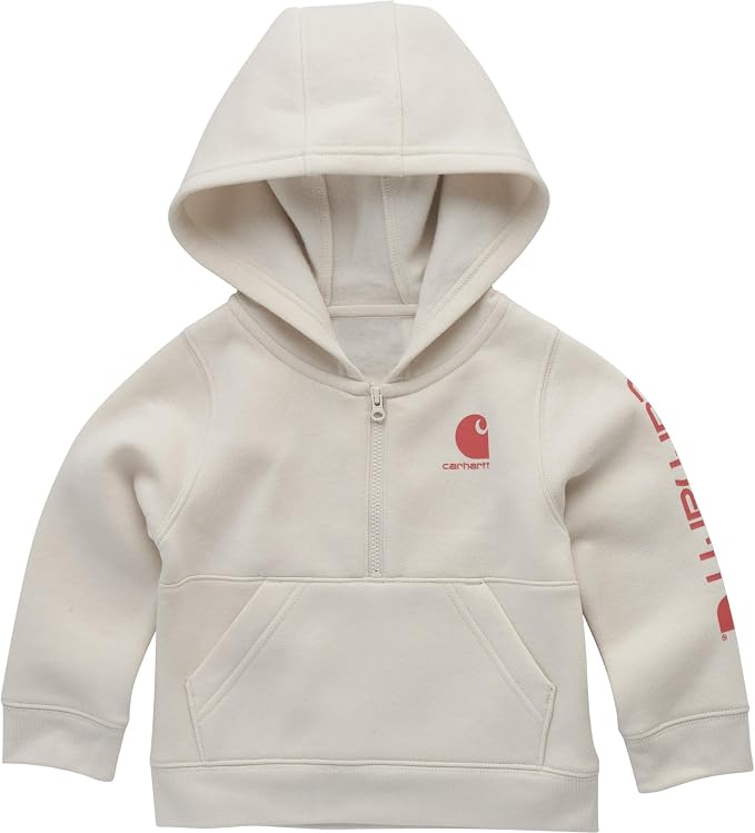 Carhartt girls Long-sleeve Half-zip Hooded Sweatshirt by Carhartt