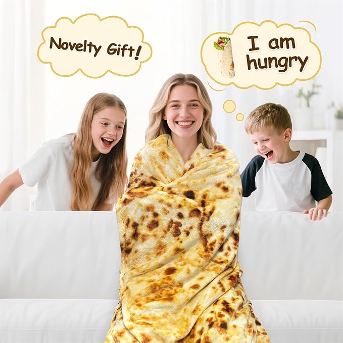 mermaker Burrito Tortilla Taco Blanket 60 inches - Image 2