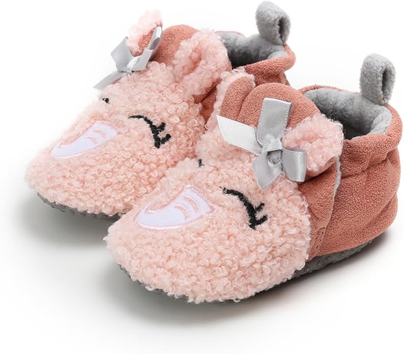 Baby Boys Girls Cotton Booties Non Skid Soft Sock Boots Infant Slippers Newborn by AKINGIO