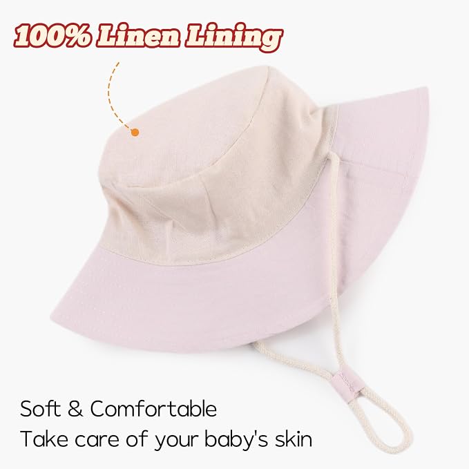 Bamery Baby Toddler Girls Bucket Hat Newborn Sun Hats - Image 5