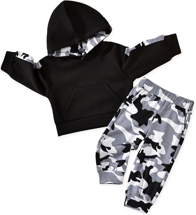 Toddler Baby Boys Camouflage Sweatsuit by MINIFEIKO