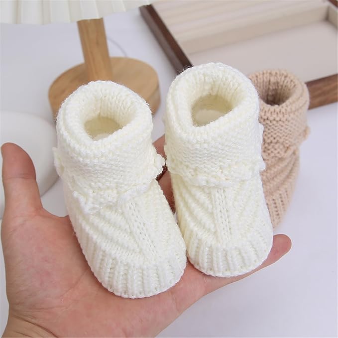 Baby Booties Newborns First Walkers Soft Knit Elegant Knit Baby Booties - Image 6