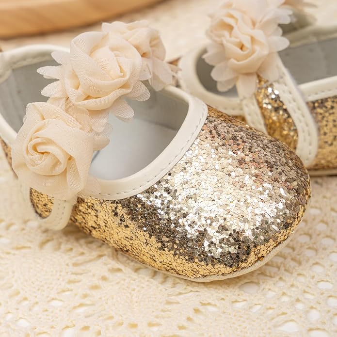 KIDSUN Infant Baby Girls Mary Jane Shoes Non-Slip Rubber Sole Ballet Slippers - Image 7