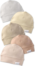 Charlie 5-Pack Caps 100% Organic Cotton Beanie Hats | GOTS certified Organic by Butterblu