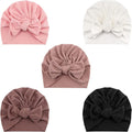 DRESHOW BQUBO 5 Pieces Newborn Baby Turban Hats Bow Baby Infant Beanie by DRESHOW
