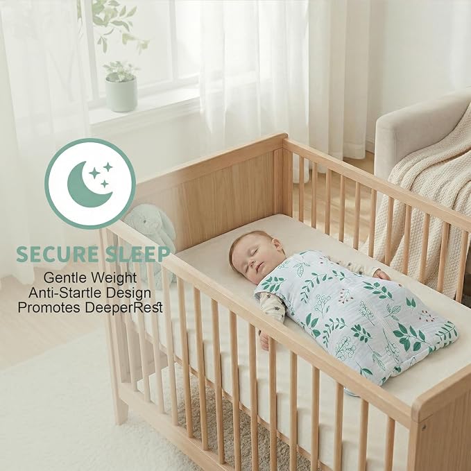 BSTOPPT 2 Pack Baby Sleep Sack 6-12 Months 100% Organic Cotton Muslin Baby - Image 3