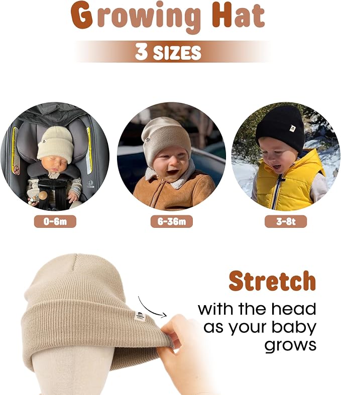 FURTALK Baby Beanie Knit Winter Hats 3 Pack - Image 5