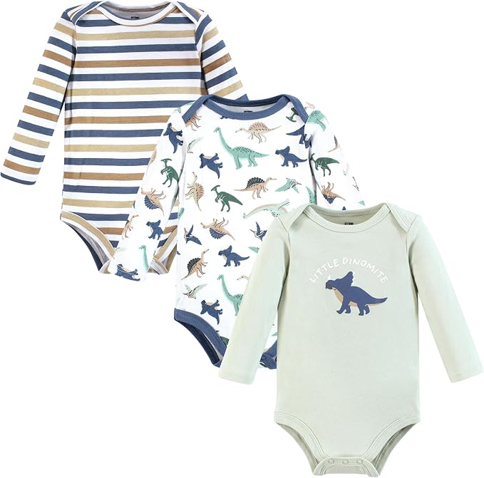 Hudson Baby baby-boys Cotton Long-sleeve Bodysuits 3-pack by HudsonBaby
