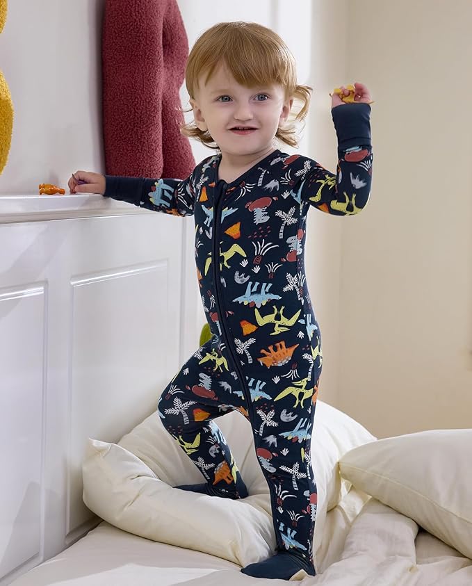 babee Reshinee Bamboo Viscose Baby Footie Pajama, Zipper Sleeper Boys Girls - Image 8