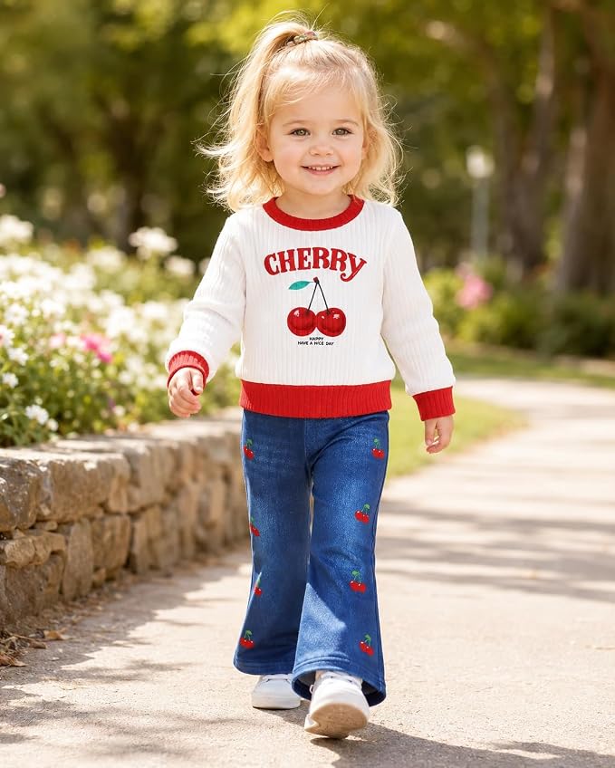 Renotemy Toddler Baby Girl Clothes Fall Winter Outfits Gifts 12Months-5T - Image 3