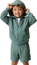 GAP Baby Boys' Icon Waffle Full Zip Hoodie by GAP
