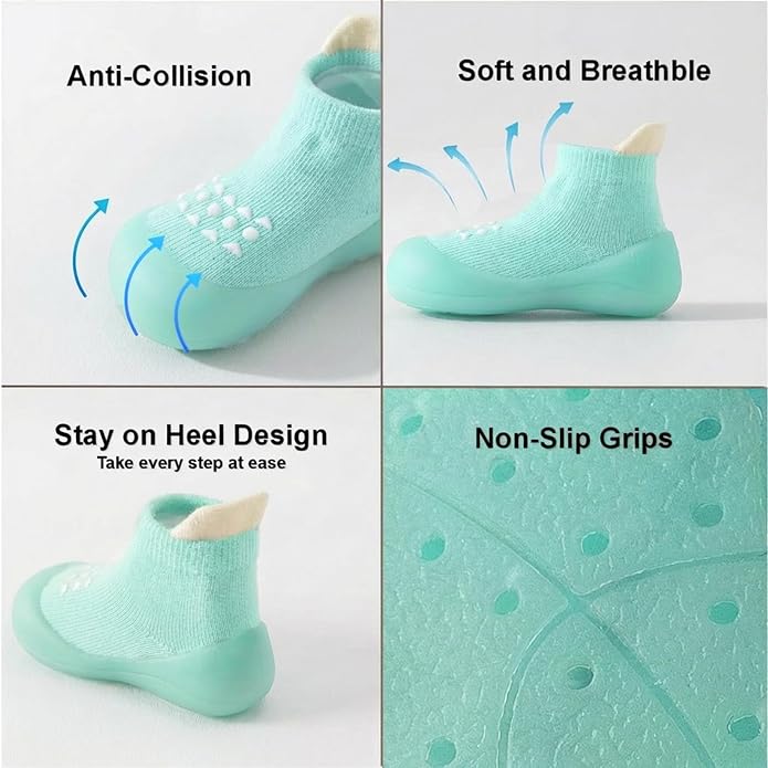 Hstyle Baby Sock Shoes Toddler Boys Walking Shoes Infant Slippers Sneakers | - Image 7