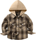 YOUNGER STAR Toddler Kids Boys Girls Flannel Hooded Plaid Shirt Button Baby Red by YOUNGER+STAR