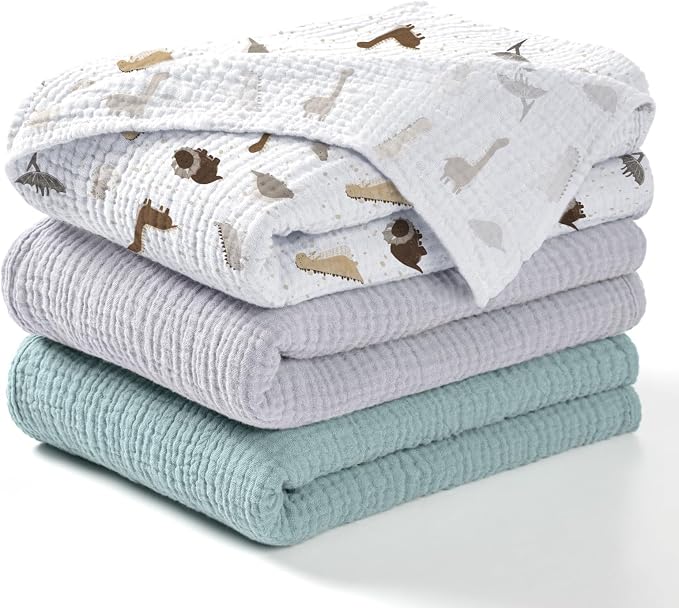 lulumoon Muslin Swaddle Blanket Baby: Cotton Receiving Wrap by Lulumoon