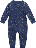 Owlivia Organic Cotton Baby Boy Girl Zip up Sleep 'N Play Pjs, Footless, Long Sleeve