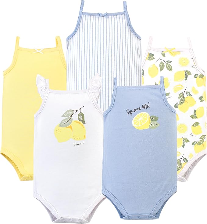 Hudson Baby Basics Unisex Baby 5-Pack Sleeveless Baby Bodysuits by HudsonBaby