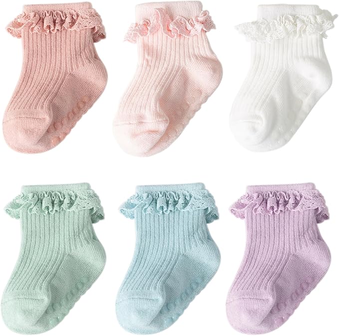 DRESHOW BQUBO Baby Girls Toddler Anti Slip Socks by DRESHOW