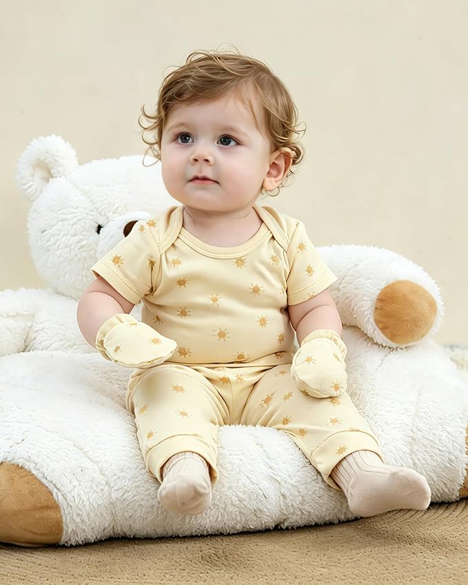 Baby Bodysuit and Pant Set Cotton Ribbed Mix Infant Girl Clothes | Unisex - Image 6