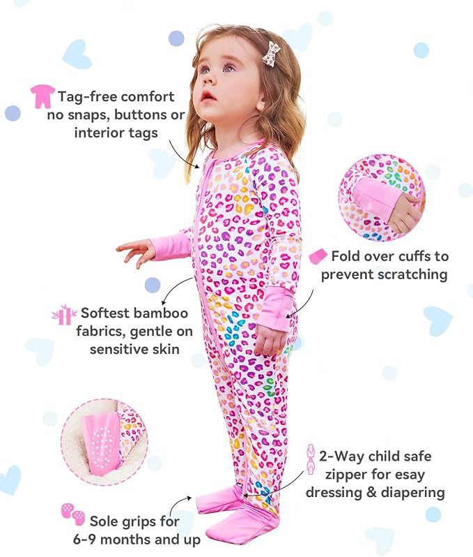 babee Reshinee Viscose Derived from Bamboo Baby Footie Pajamas Convertible - Image 2