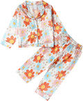 Kids Baby Girl Boy Satin Pajamas Set Button Down Sleep Shirt Top+Long Pants by SAYOO-Alljustforkids