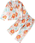 Kids Baby Girl Boy Satin Pajamas Set Button Down Sleep Shirt Top+Long Pants by SAYOO-Alljustforkids