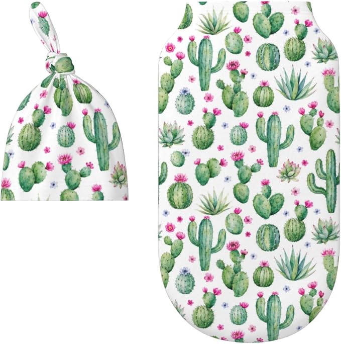 Cactus Swaddle Blankets Soft Receiving Blanket Baby Swaddle Wrap - Image 5